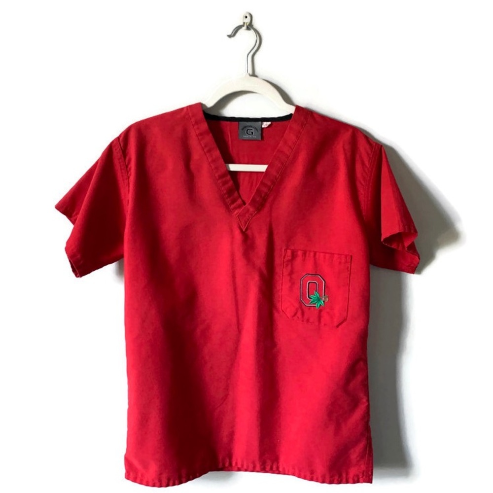 Get Scrubs Ohio Scrub Top Red Size Small